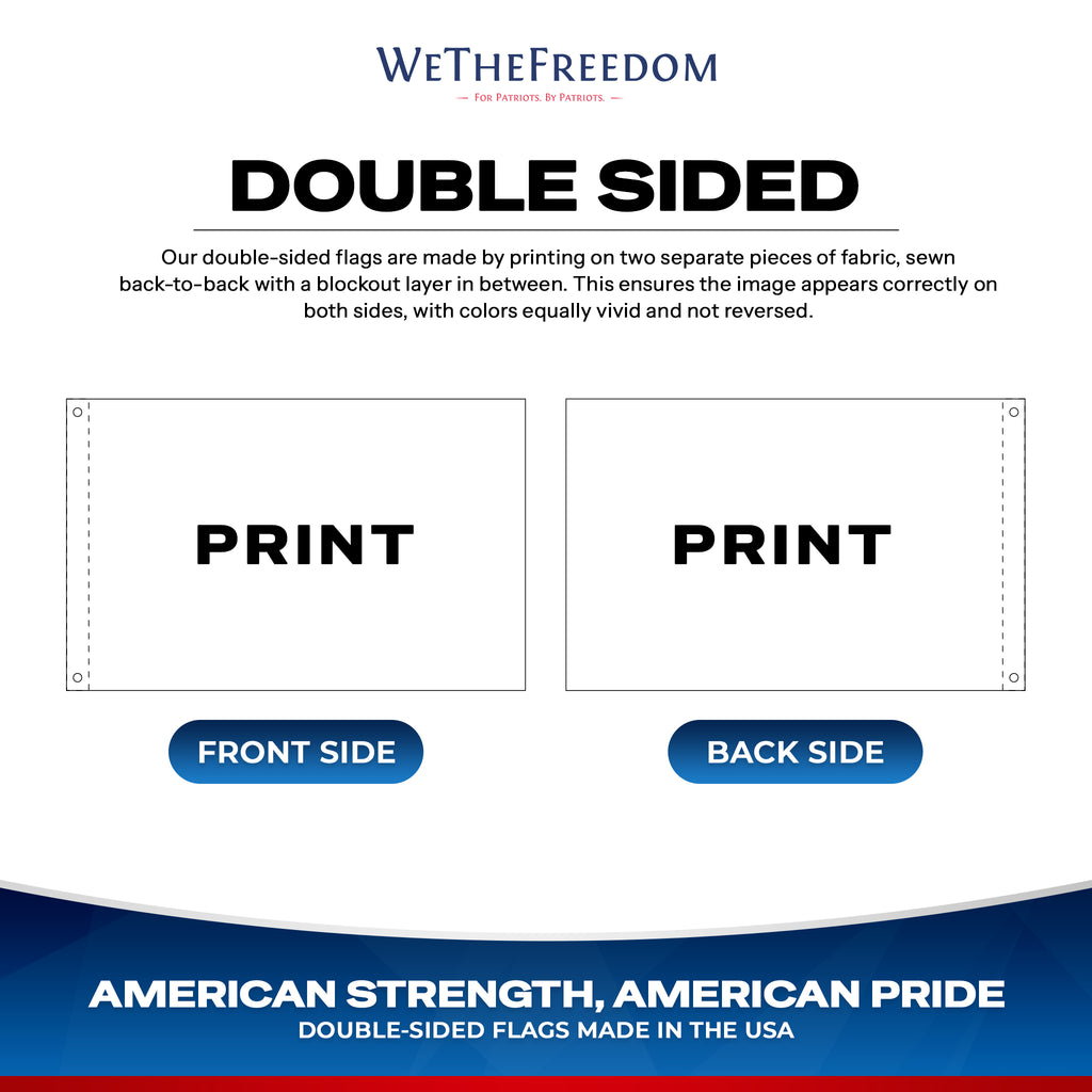 Freedom Flag — Minimal Black Text on White